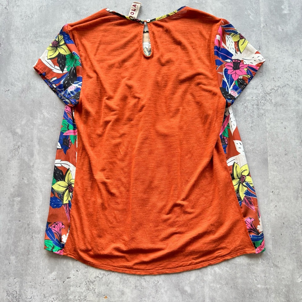 Anthropologie Dolan Left Coast Collection Pleated Floral Top, Size XS - Picture 4 of 6